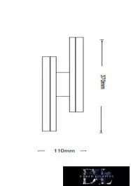UNIVERSO wall lamp 10w 800lm 4000k 190x50x210mm IP20 white