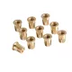 10-PIECE SET OF BRASS NUTS