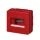 EC640 SURFACE COVER 8 MOD. (1X8) + LOCK IP65 RED