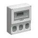 INDUSTRIAL PLATE FOR 3 HORIZONTAL SOCKETS, 12 MOD