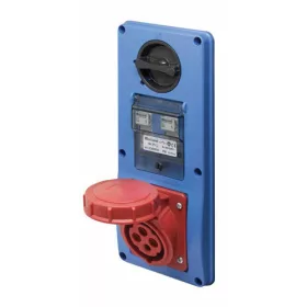 EC690 VERTICAL SOCKET 2P+E 16A SWITCH & FUSE HOLDER IP65