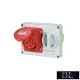 EC690 HORIZONTAL PANEL SOCKET 3P+N+E 32A IP4 WITH SWITCH