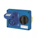 EC690 HORIZONTAL PANEL SOCKET 2P+E 32A WITH SWITCH IP44