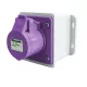 EC690 SURFACE MOUNTABLE. SOCKET 16A IP44 3P 24V AC