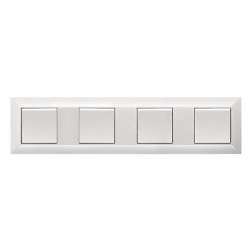 ELDLUX ELDGROUND quadruple plastic frame, white