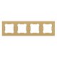 ELDLUX ELDGROUND quadruple plastic frame, gold