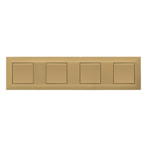 ELDLUX ELDGROUND quadruple plastic frame, gold