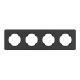 ELDLUX ELDELIN four-piece plastic frame, black