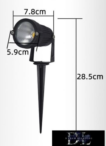 UNIVERSO Garden spotlight 5w 290lm 3000k IP65 black 285x78mm