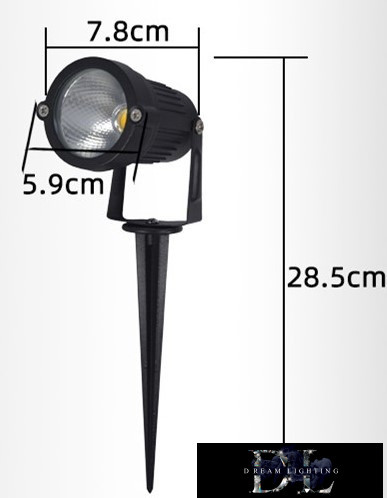 UNIVERSO Garden spotlight 5w 290lm 6500k IP65 black 285x78mm