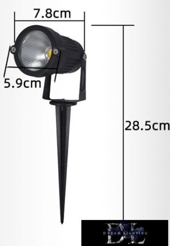 UNIVERSO Garden spotlight 5w 290lm green light IP65 black 285x78mm