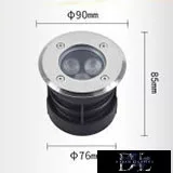 UNIVERSO LED foot switch lamp 3w 300lm 3000k 45° IP67 steel Ø90-Ø76x85mm