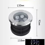 UNIVERSO LED foot switch lamp 5w 600lm 3000k 30° IP67 steel Ø130-Ø118x92mm