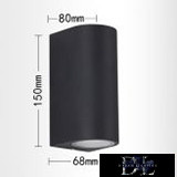 UNIVERSO wall lamp 2×GU10 IP65 68×80×150mm black