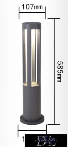 UNIVERSO garden lamp COB LED 12w 600lm 6500k IP65 ∅107/∅150×585mm gray