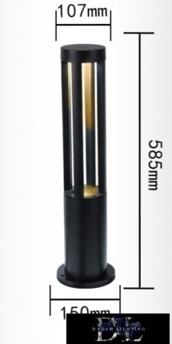 UNIVERSO garden lamp COB LED 12w 600lm 3000k IP65 ∅107/∅150×585mm black