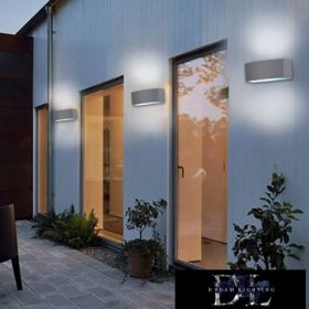   UNIVERSO Outdoor wall lamp E27 Max 60W IP44 gray 220x90x123mm