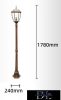UNIVERSO Outdoor garden lamp 1xE27 Max.60W IP55 bronze D240x1780mm