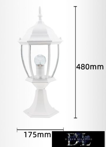 UNIVERSO Outdoor garden lamp 1xE27 Max.60W IP55 white D175x480mm