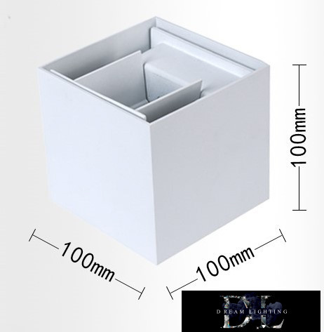 UNIVERSO wall lamp LED 12w 1000lm 3000k IP55 100×100×100mm white