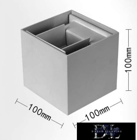 UNIVERSO wall lamp LED 12w 1000lm 6500k IP55 100×100×100mm gray