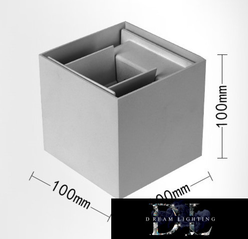 UNIVERSO wall lamp LED 12w 1000lm 4000k IP55 100×100×100mm gray