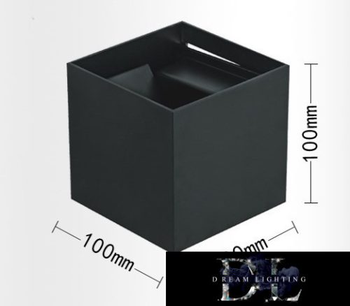 UNIVERSO wall lamp LED 12w 1000lm 3000k IP55 100×100×100mm black