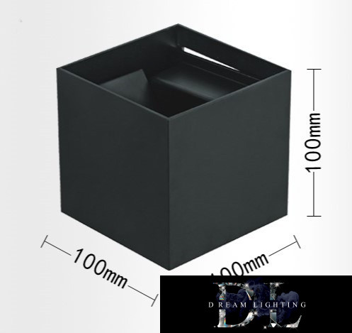 UNIVERSO wall lamp LED 12w 1000lm 6500k IP55 100×100×100mm black