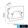 UNIVERSO Recessed LED lamp 3w 150lm CCT.kap IP65 Gray 120x85x35mm