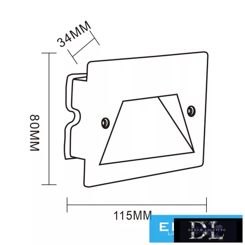 UNIVERSO Recessed LED lamp 3w 150lm CCT.kap IP65 Gray 120x85x35mm