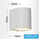UNIVERSO wall lamp 1×GU10 IP65 68×80×80mm white