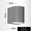 UNIVERSO wall lamp 1×GU10 IP65 68×80×80mm gray