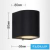 UNIVERSO wall lamp 1×GU10 IP65 68×80×80mm black