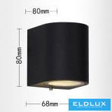 UNIVERSO wall lamp 1×GU10 IP65 68×80×80mm black