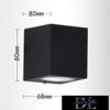 UNIVERSO wall lamp 1×GU10 IP65 68×80×80mm black