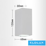 UNIVERSO wall lamp 2×GU10 IP65 68×80×150mm white