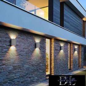 UNIVERSO wall lamp 2×GU10 IP65 68×80×150mm gray