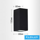 UNIVERSO wall lamp 2×GU10 IP65 68×80×150mm black