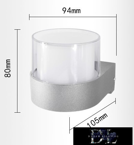 UNIVERSO wall lamp LED 7w 750lm 3000k IP65 105×94×80mm gray