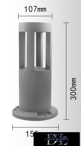 UNIVERSO garden lamp COB LED 12w 600lm 4000k IP65 ∅94/∅105×300mm gray