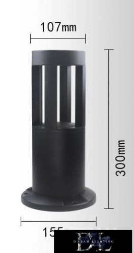 UNIVERSO garden lamp COB LED 12w 600lm 6500k IP65 ∅94/∅105×300mm black