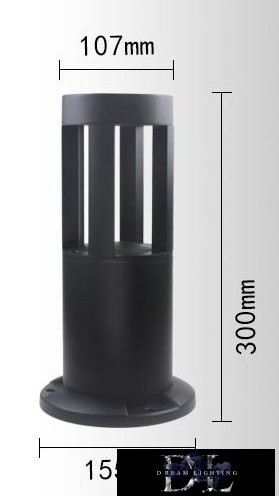 UNIVERSO garden lamp COB LED 12w 600lm 4000k IP65 ∅94/∅105×300mm black