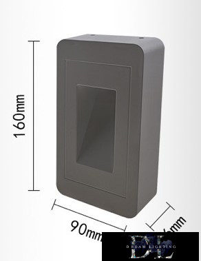 UNIVERSO Pedestal LED light fixture 12w 1000lm 3000k 120° IP65 gray 160x90x36mm