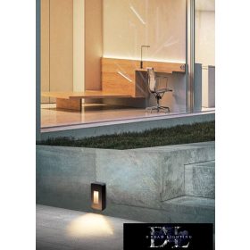   UNIVERSO LED skirting light 12w 1000lm 3000k 120° IP65 black 160x90x36mm