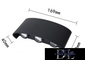 UNIVERSO wall lamp LED 16w 1300lm 6500k IP65 169×80×40mm black