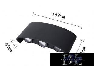 UNIVERSO wall lamp LED 16w 1300lm 4000k IP65 169×80×40mm black