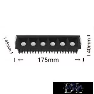 UNIVERSO recessed spot light 12W 1000lm 4000k 34° IP20 175mm black
