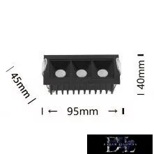 UNIVERSO recessed spot lamp 6W 480lm 3000k 34° IP20 95mm black