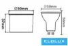 UNIVERSO LED spotlight can replace GU10 7w 540lm 6500k RA90 27° IP20 Black D50x56mm