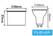 UNIVERSO LED spotlight can replace GU10 7w 540lm 6500k RA90 27° IP20 Black D50x56mm